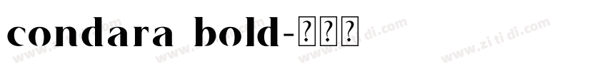 condara bold字体转换